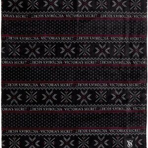 Victoria's Secret Plush Sherpa Cozy Fleece Blanket Throw Fair Isle NWT
